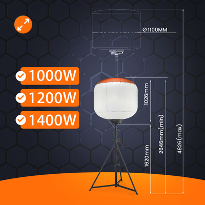 Высокомощный светодиодный телескопический световой вышка 1400W воздушный шар наружные световые башни для промышленности
