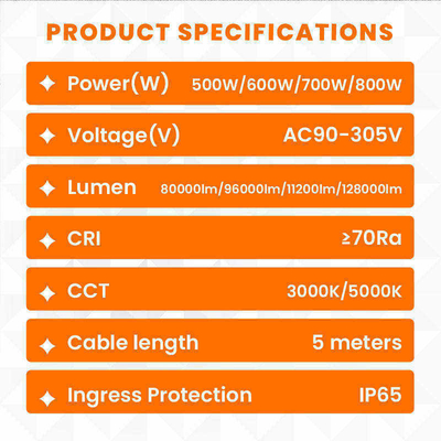 500W-1400W светодиодный воздушный шарик свет IP65 50000Hrs 360° Omni охват
